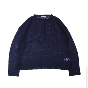 atmos pink 시스루 짜임 모헤어풍 니트 PL NAVY