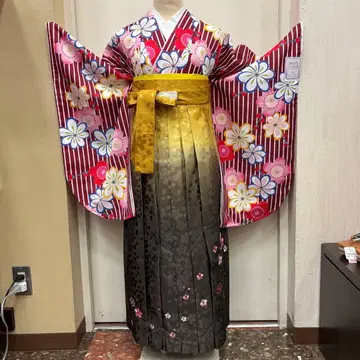 [ 초특가 ] 니샤쿠소데 하카마 기모노 하카마 세트 4점 114와 111