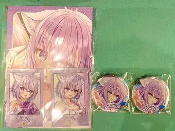 오카유뉴~~무 R 네코마타 오카유 캔뱃지, 폴라로이드풍 카드 세트