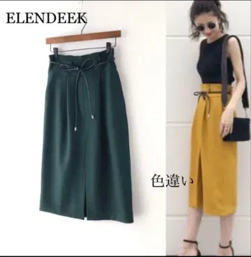 엘렌딕 린넨라이크 내로우 스커트