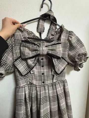 앙크루즈 Ank Rouge 체크 무늬 반팔 원피스