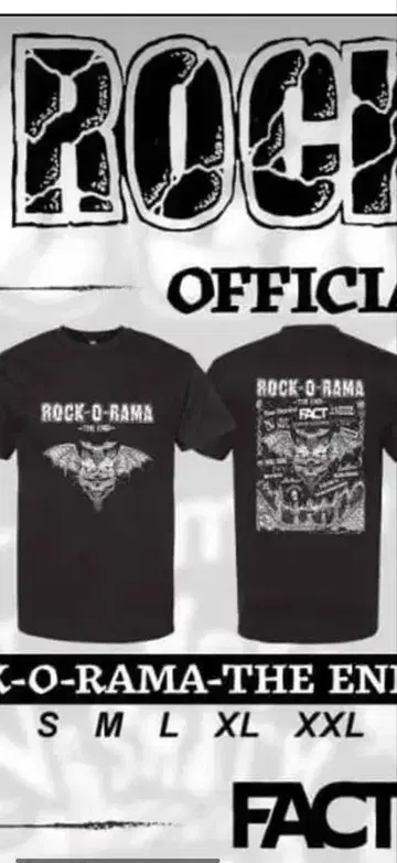 ROCK-O-RAMA THE END 티 XL 블랙