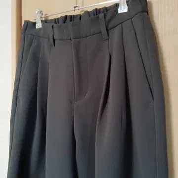 WYM 어태치먼트 투 턱 와이드 테이퍼드 슬랙스 L 그레이