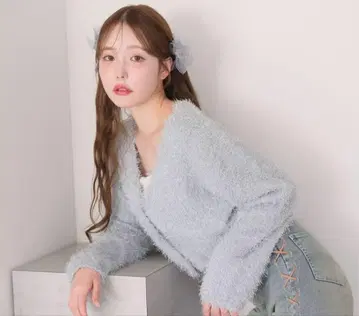 niceclaup 봄 색상 가디건 샤기 가디건