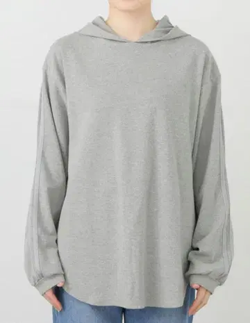 JOURNAL STANDARD 라인 후드 풀오버 그레이