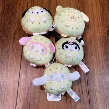 산리오 캐릭터즈 후르츠 키구루미 마스코트 키위 전 5종 세트