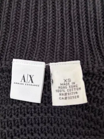 Armani Exchange 블랙 ZIP UP 스웨터 XS