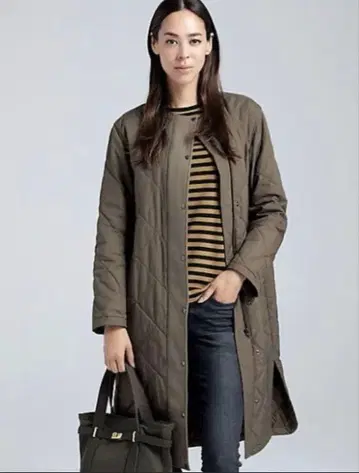23구 시레타프타 트윌 퀼팅 코트 40 카키