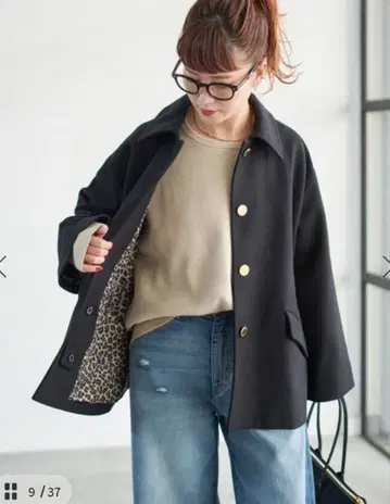 스픽앤스팬 트래디셔널 웨더 숏코트 네이비 미사용 새상품