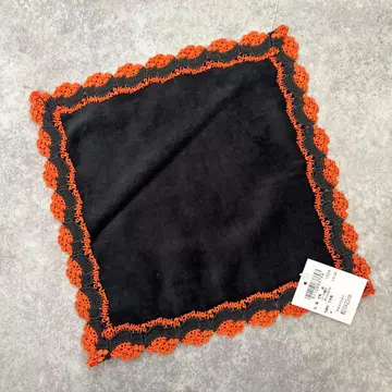 치카자와 레이스 타월 손수건 이쿠라 블랙