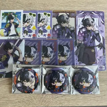 앰프턱컬러즈 마제타군 여름 Halloween 캔뱃지 카드세트