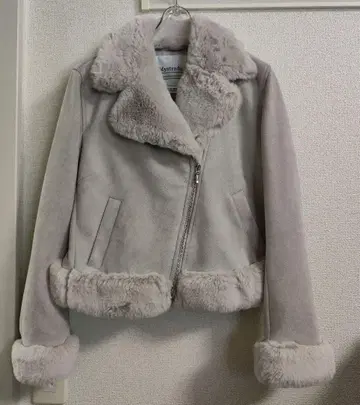 Mystrada 인조 모피 라이더 자켓