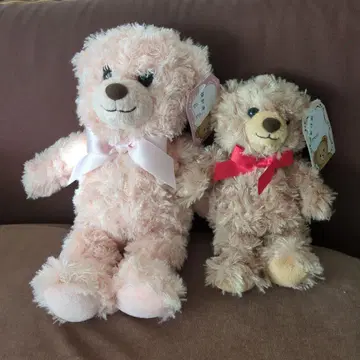 핑크 봉제 인형 2개 세트