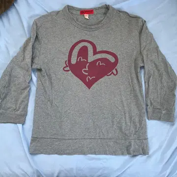 EVISU 그레이 하트 프린트 T셔츠 38