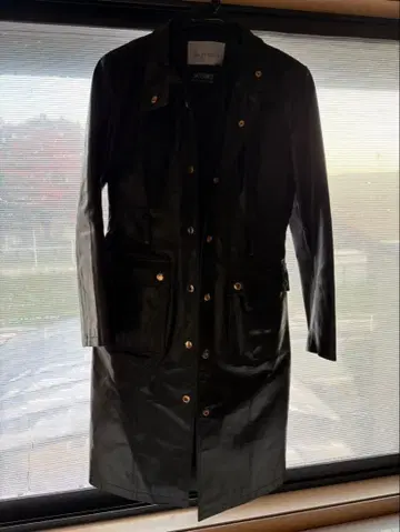 de preen INTERMIX NEW YORK 가죽 롱 코트 블랙