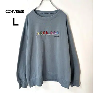 컨버스 [ L ] 긴팔 트레이닝복 자수 맨투맨 크루넥
