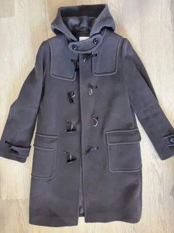 다크 그레이 더플 코트 울 소재