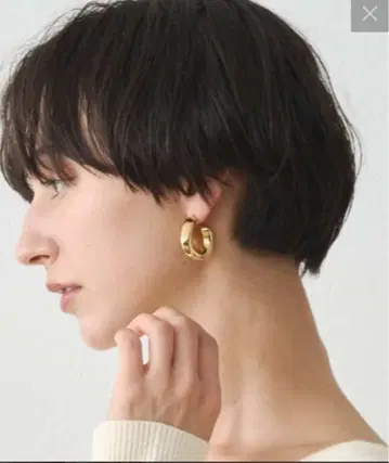 [ GALENA ] 볼륨 스퀘어 귀걸이