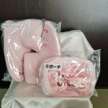 헬로키티 복권 룸슈즈와 파우치 세트