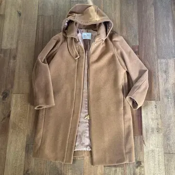 URBAN RESEARCH DOORS 후드 부착 롱 코트 브라운