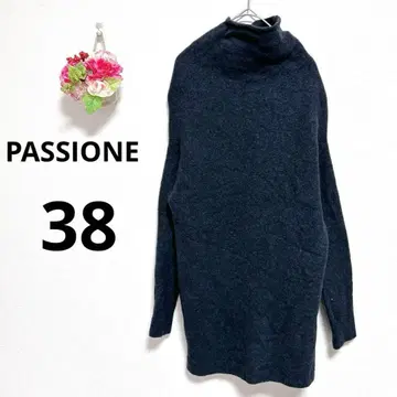 a5038 파시오네 터틀넥 긴팔 니트 튜닉 스웨터 38