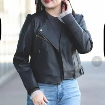 BEAMSHEART 노카라 인조 가죽 블루종 라이더스 S 사이즈