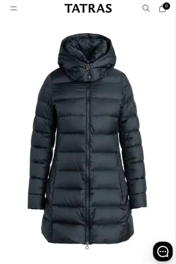 [ TATRAS ] 후드 부착 다운 자켓 네이비