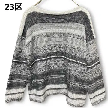 23구 온워드 카시야마 니트 스웨터 보트넥 알파카 혼방 38