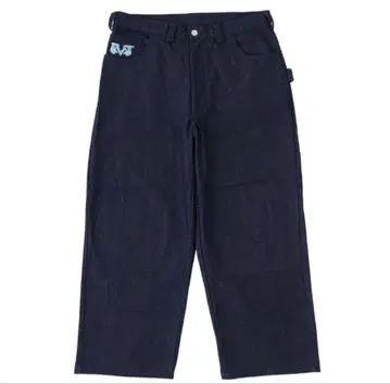 센티미터 자수 데님