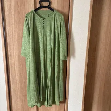 린넨 버튼 롱 원피스