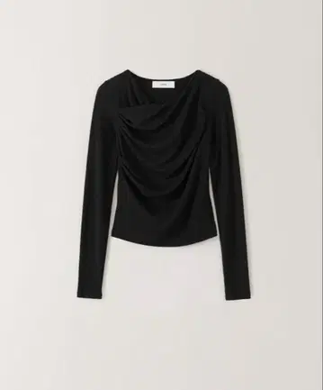 ohotoro 2way Shirring T-Shirt black