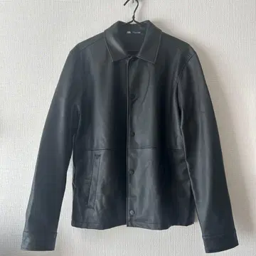 ZARA 블랙 가죽 자켓 M