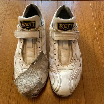 야구 ZETT 스파이크 화이트 28.5cm