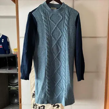 Paul Smith 케이블 니트 롱 바이컬러