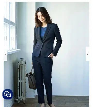 멜란지 밀드 수트 테이퍼드 팬츠 무지 계열 그레이