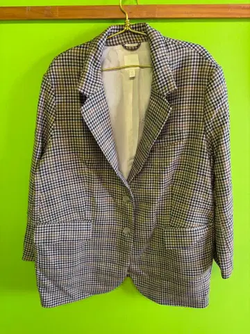 체크 무늬 테일러드 자켓 EUR XL