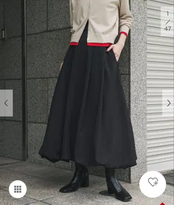 SENSE OF PLACE 벌룬 스커트 블랙