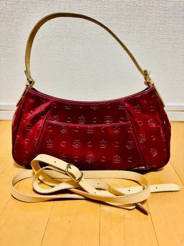 클레이사스 레드 숄더백 합성 피혁