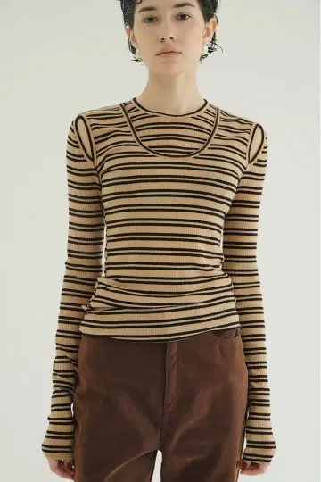 CLANE LAYERED SHOULDER CUT TOPS