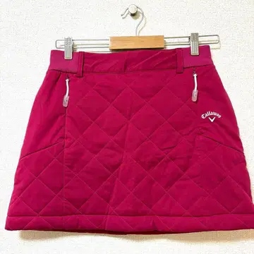 새상품급 캘러웨이 충전솜 스커트 핑크 골프웨어 S 사이즈