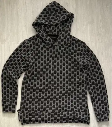 hanakazari 타일 패턴 니트 후드티