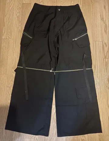 HARE 2WAY 블랙 카고 팬츠