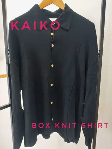 KAIKO 박스 니트 셔츠 블랙
