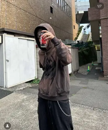 ANTIMID 후드티 Large 그래픽 디자인