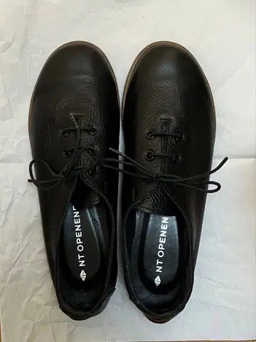 블랙 가죽 레이스업 슈즈 24cm 일본제