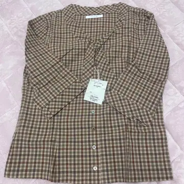 ketty 체크 무늬 오부 소매 셔츠 여성용