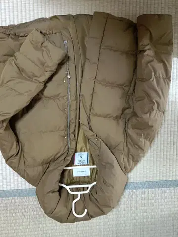 OPAQUE.CLIP 후드 부착 다운 자켓 머스타드