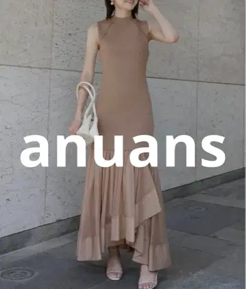 새상품급 anuans 도킹 원피스 SMALL 브라운 여성용