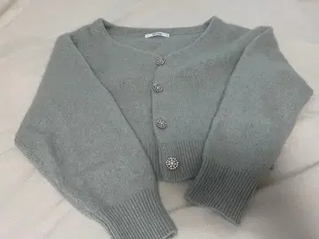 SNIDEL 비쥬 포함 그린 니트 가디건