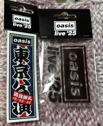 oasis 일본 한정판 굿즈 스티커 센샤후다 씰 live 2025